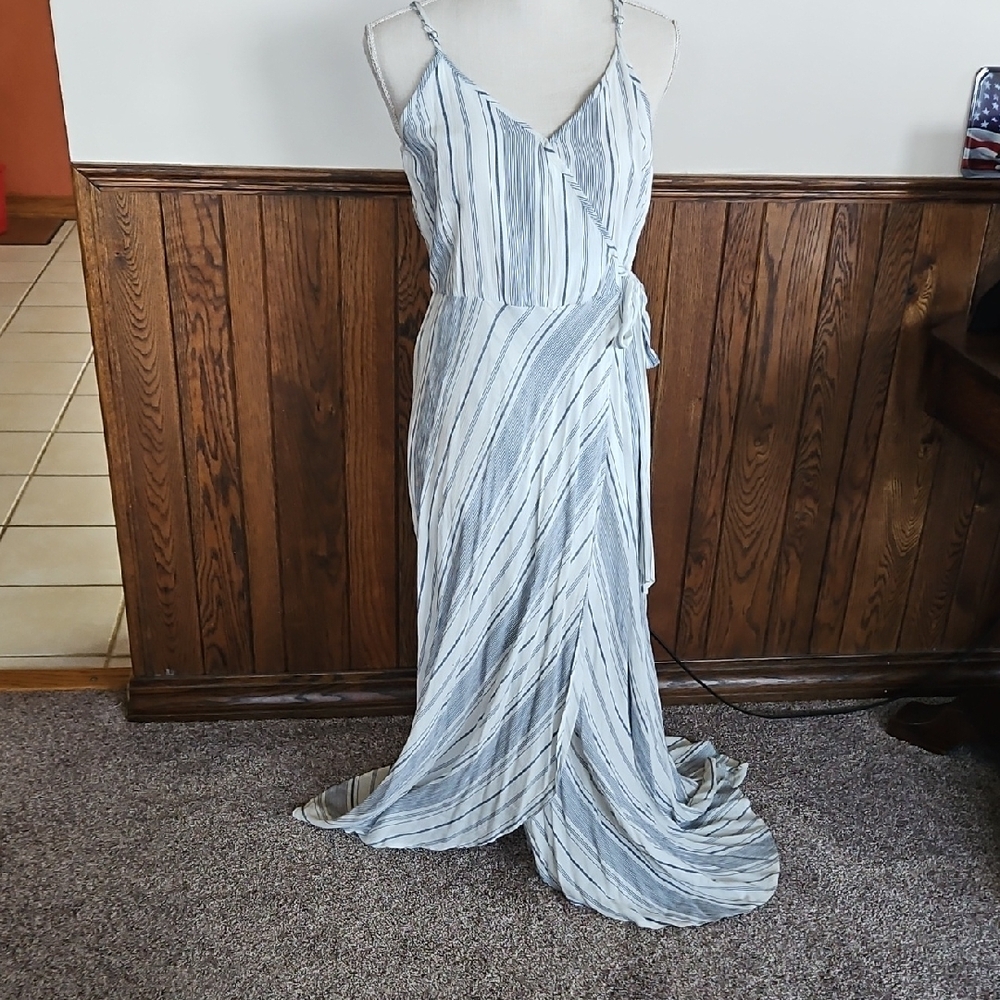 Elegant Striped Maxi Dress